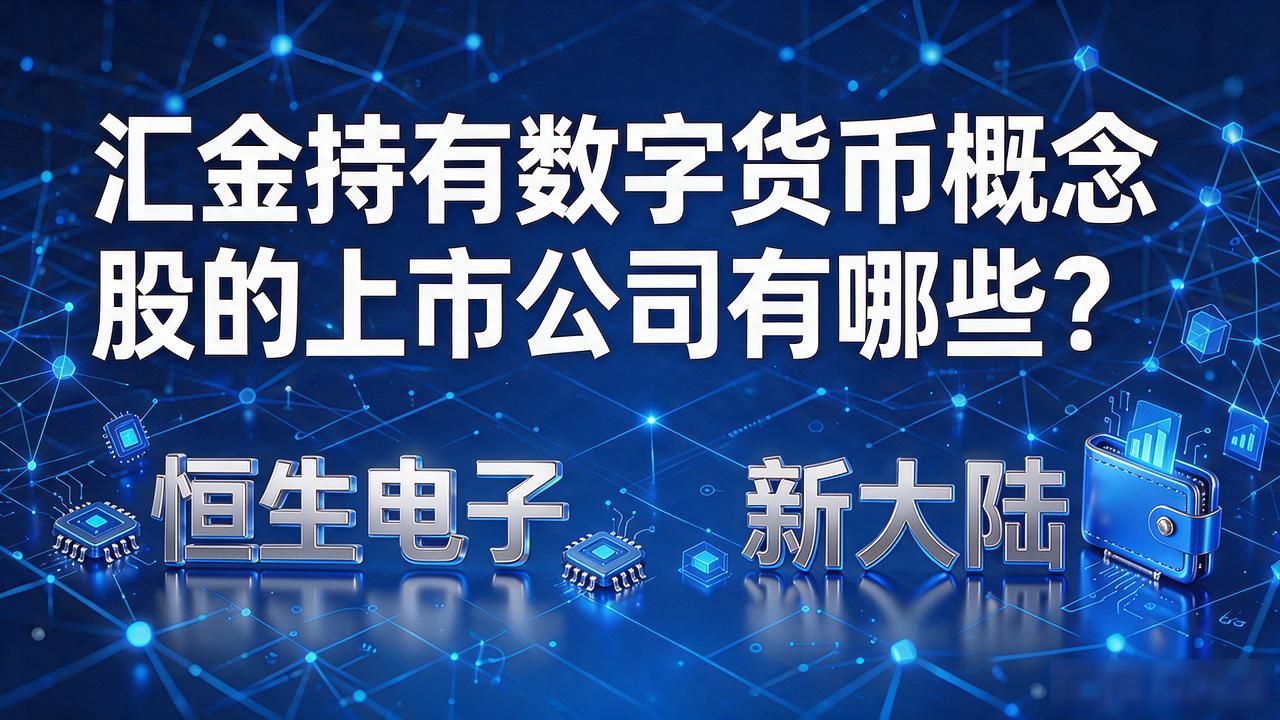 汇金持有数字货币概念股的上市公司有哪些？