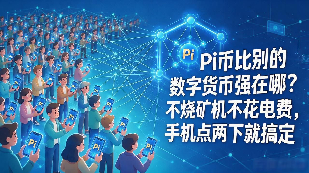Pi币比别的数字货币强在哪？不烧矿机不花电费，手机点两下就搞定