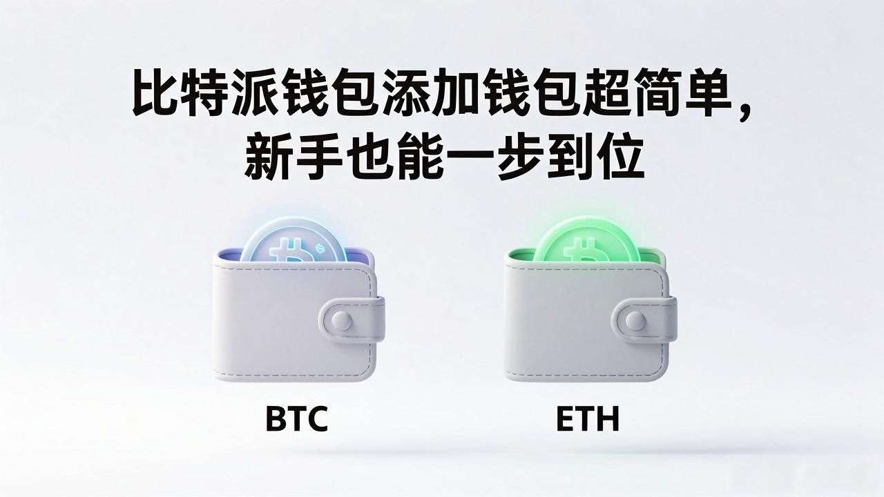 比特派钱包添加钱包超简单，新手也能一步到位