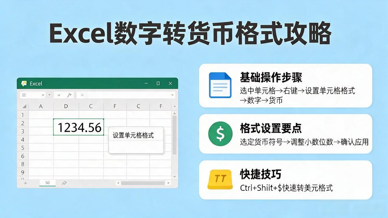 数字转货币格式全攻略，Excel和表格一键搞定
