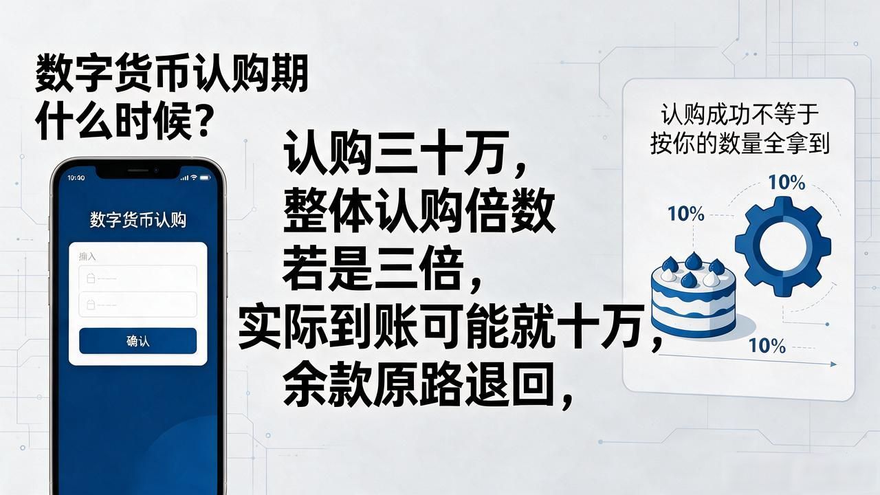 数字货币认购期什么时候？这几件事提前弄明白
