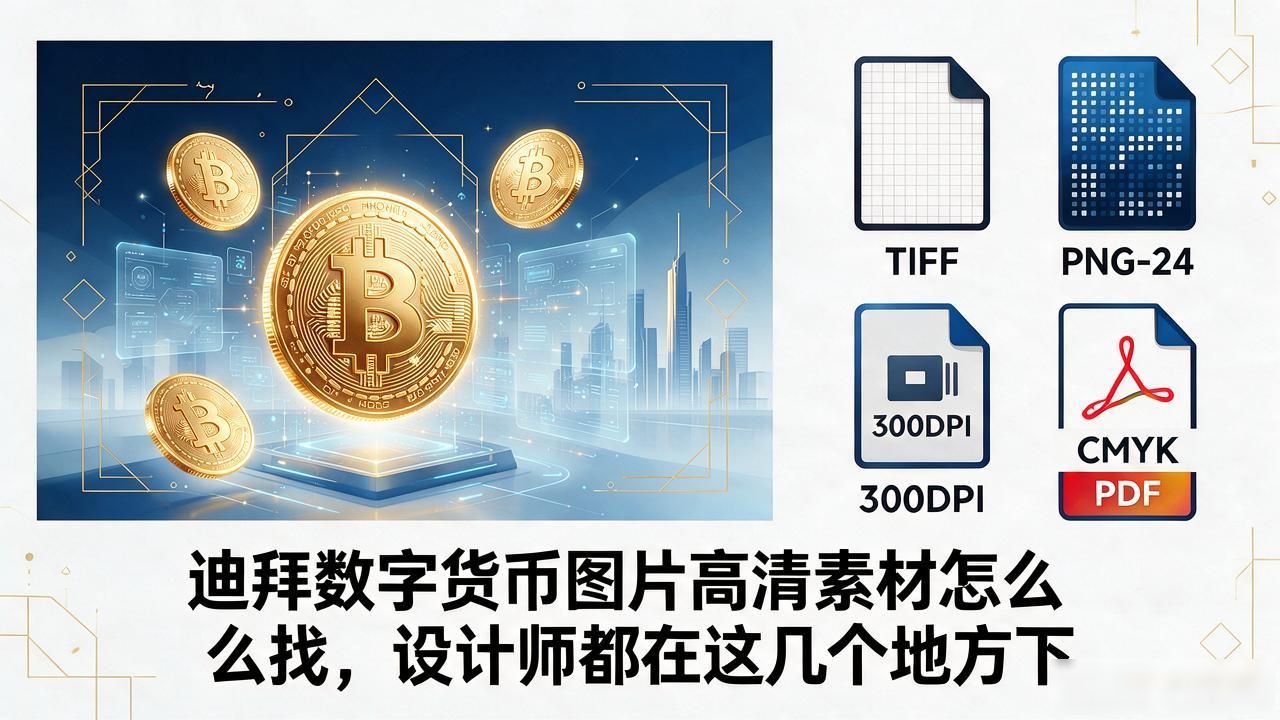 迪拜数字货币图片高清素材怎么找，设计师都在这几个地方下