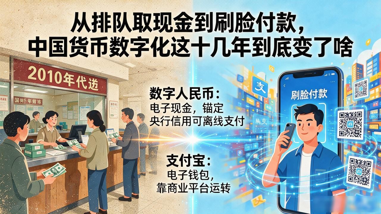 从排队取现金到刷脸付款，中国货币数字化这十几年到底变了啥