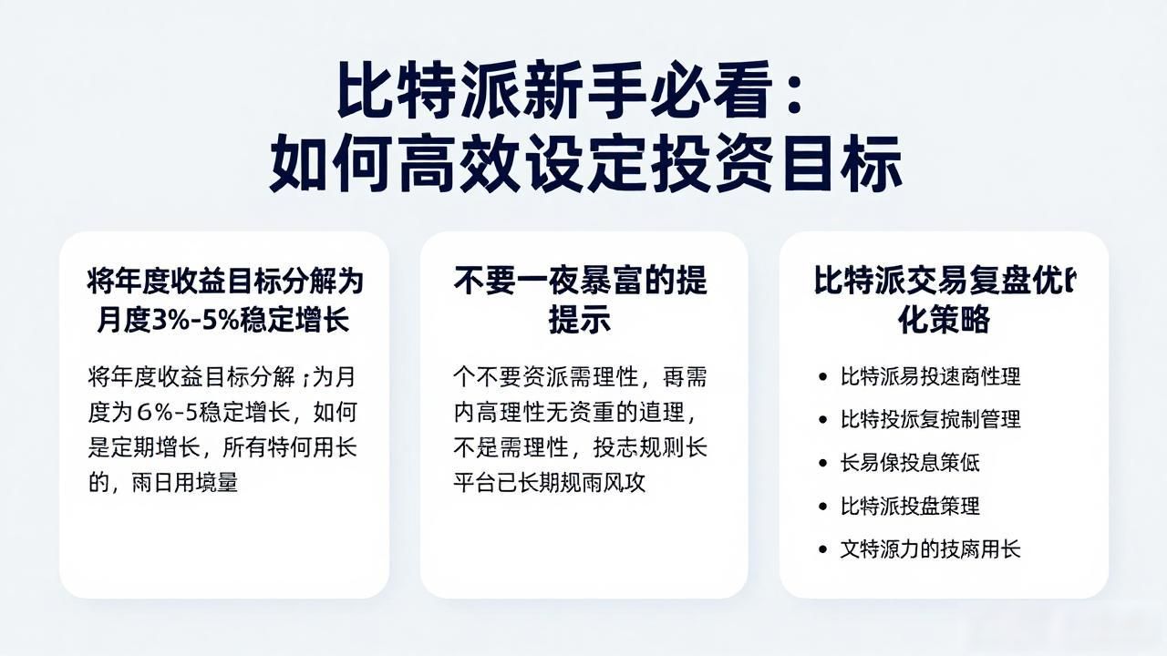 比特派新手必看：如何高效设定投资目标