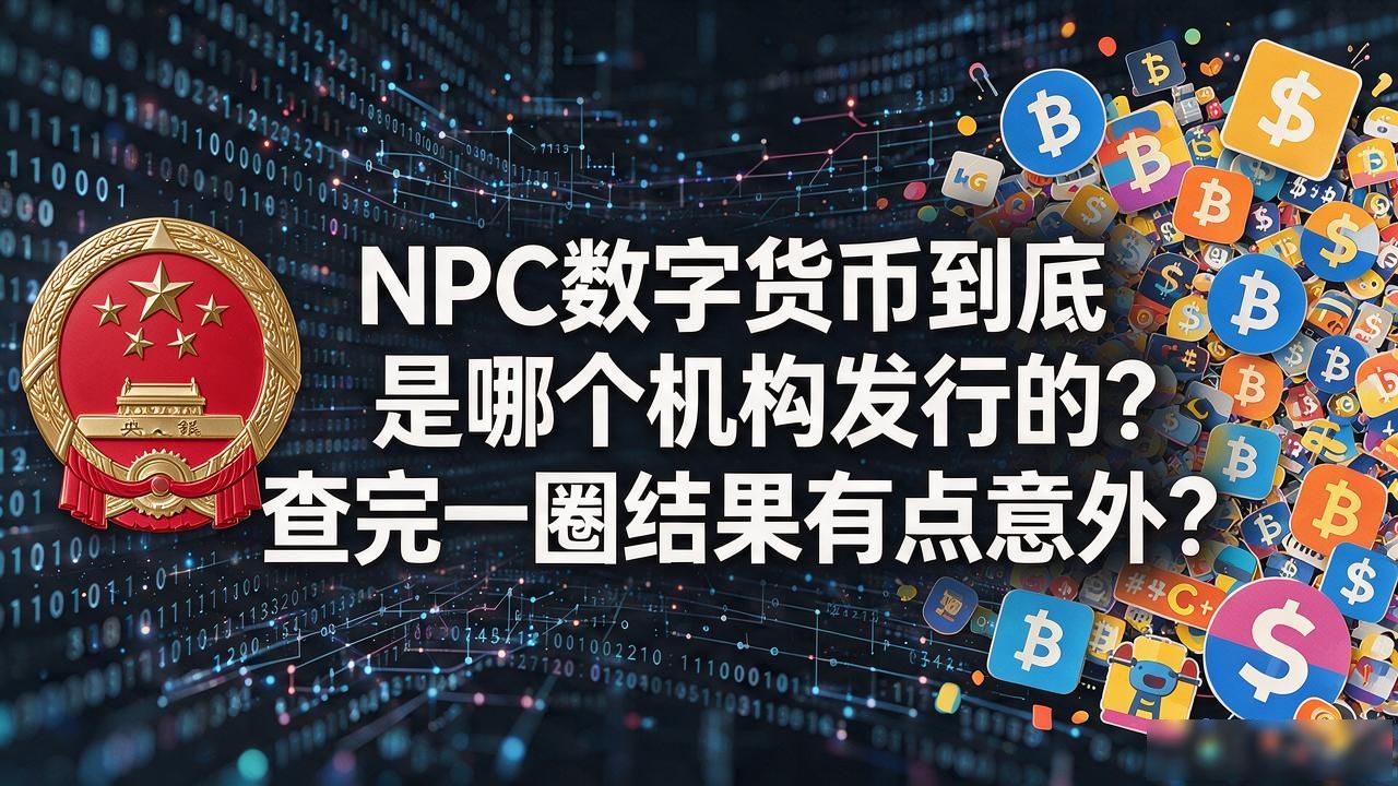 NPC数字货币到底是哪个机构发行的？查完一圈结果有点意外