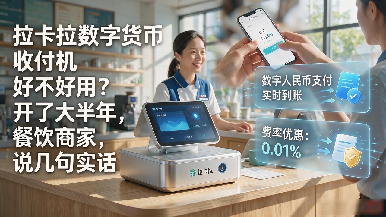 拉卡拉数字货币收付机好不好用？开了大半年，餐饮商家说几句实话