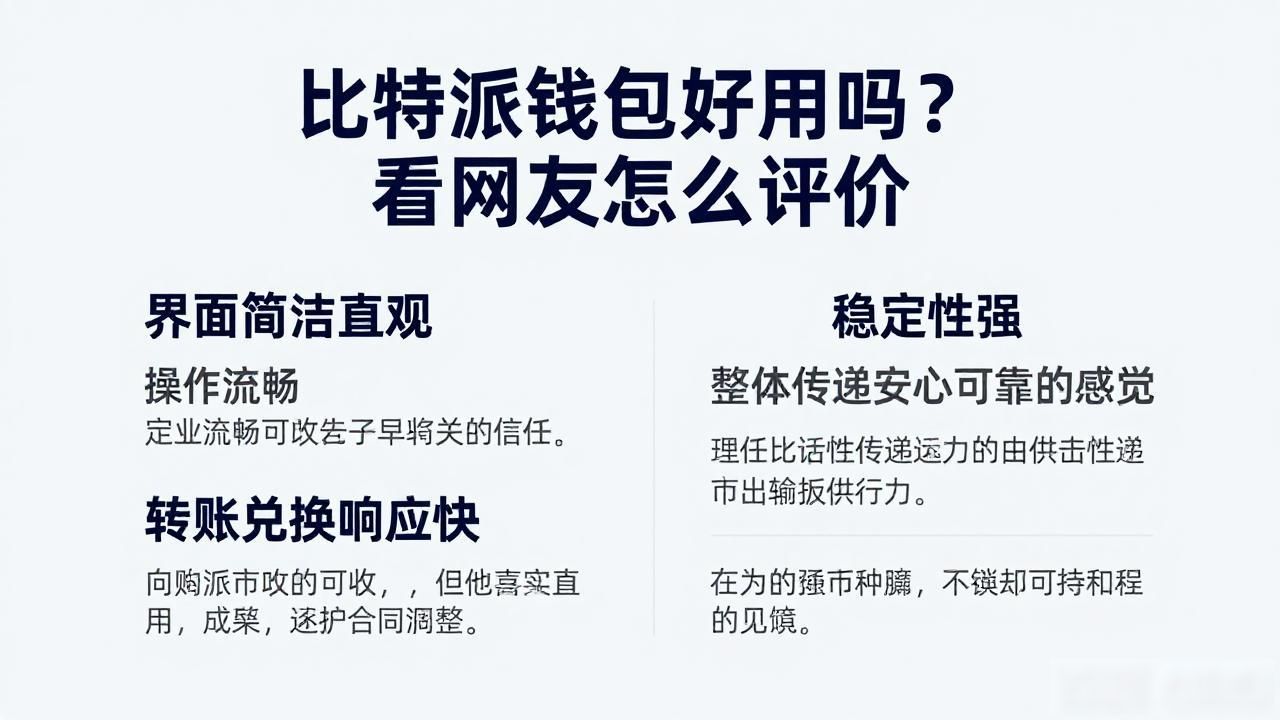比特派钱包好用吗？看网友怎么评价