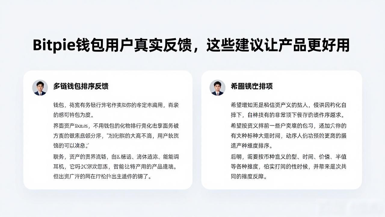 Bitpie钱包用户真实反馈，这些建议让产品更好用