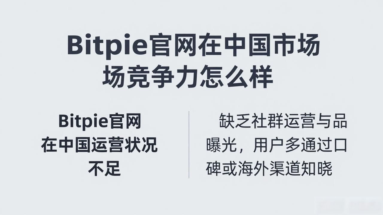 Bitpie官网在中国市场竞争力怎么样