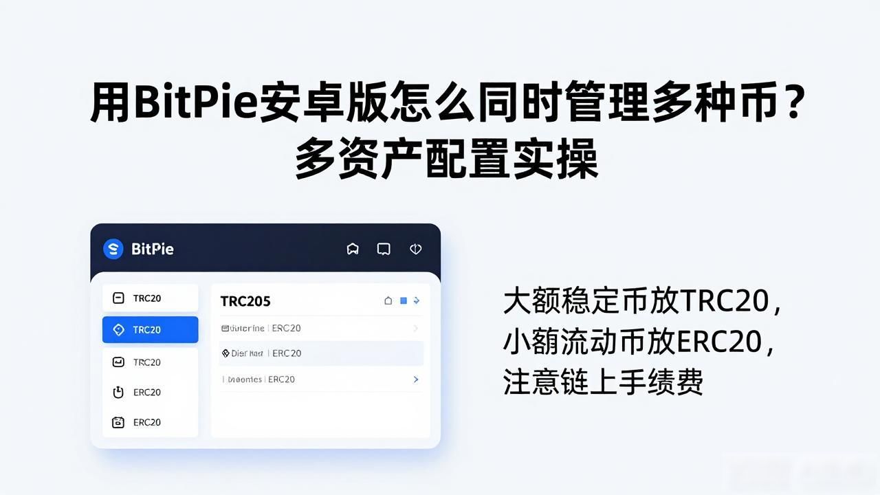 用BitPie安卓版怎么同时管理多种币？多资产配置实操