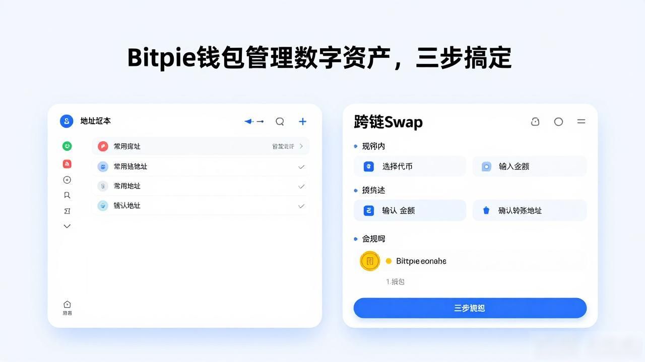 Bitpie钱包管理数字资产，三步搞定