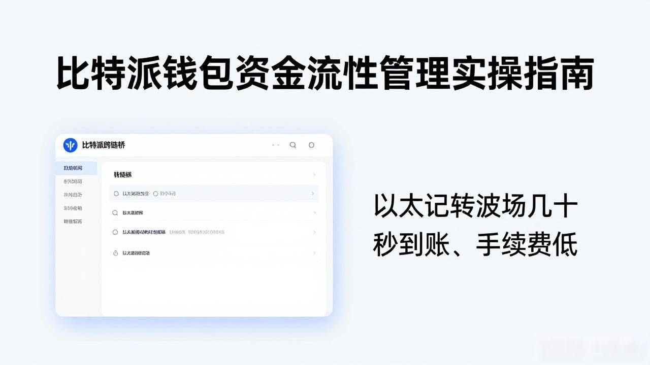 比特派钱包资金流动性管理实操指南